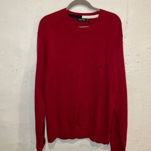 Mens Nautica knit sweater size XL / Red